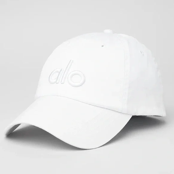 ALO yoga performance off duty cap white on white NWOT - Picture 2 of 5